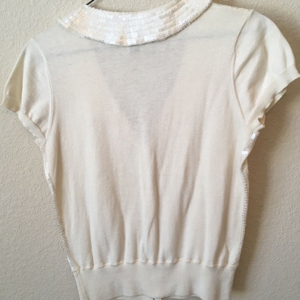 Short sleeved, sequin cardigan
